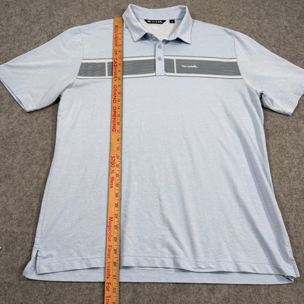 Travis Mathew Blue Short Sleeve Nemats Pima Cotton Polo Shirt Men's Size XL - Picture 2 of 8